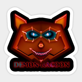 demon racoon Sticker